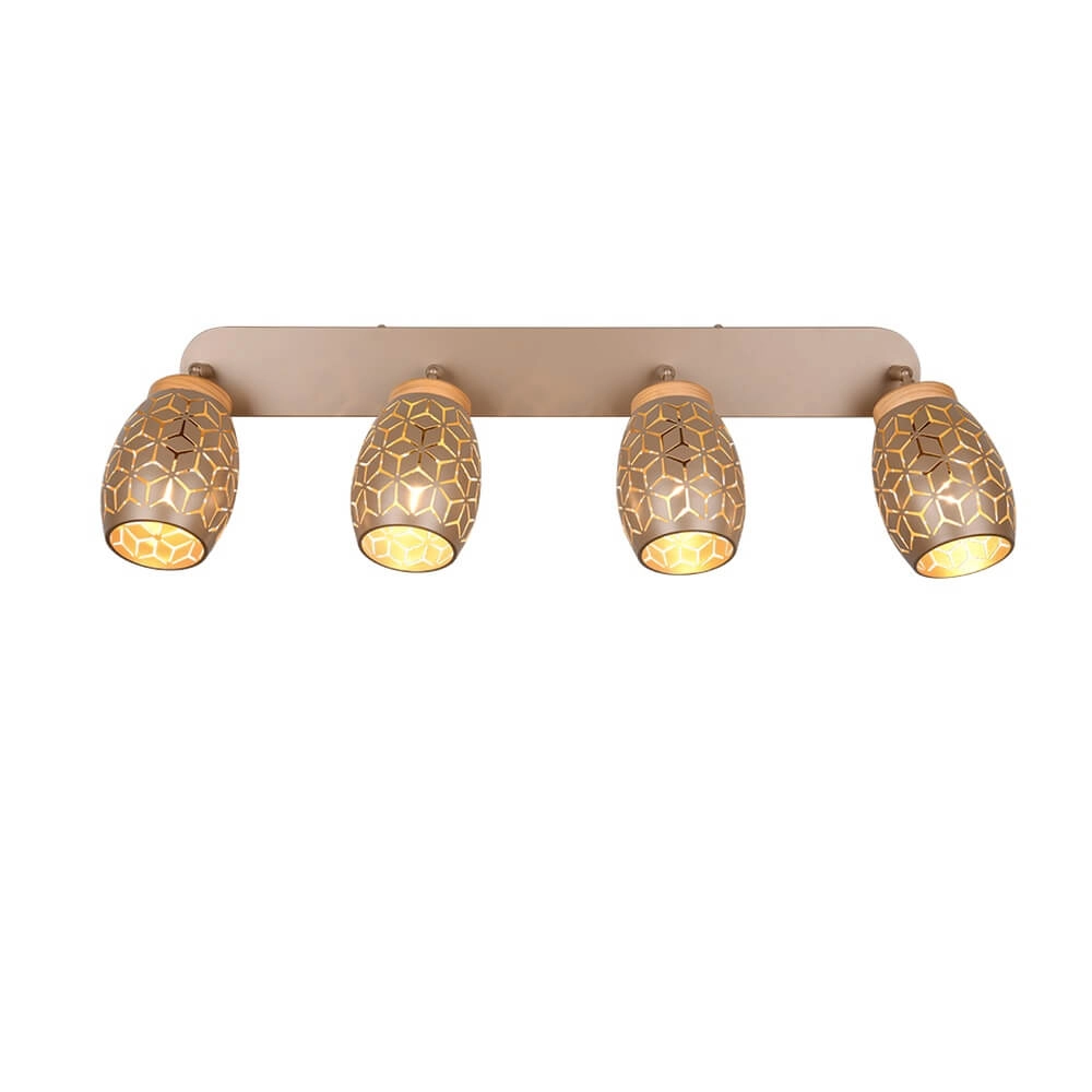 4-lichts opbouwspot Bidar koffiebruin Trio 4017807640717