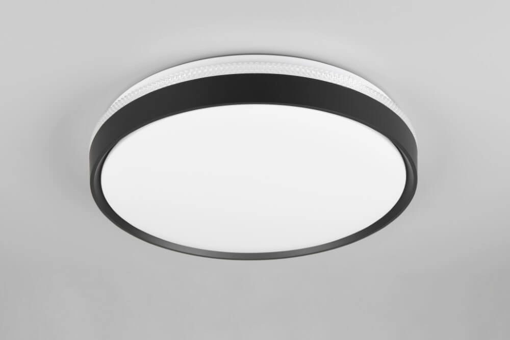 Zwarte plafonnière Spacy met afstandsbediening Trio 4017807612943