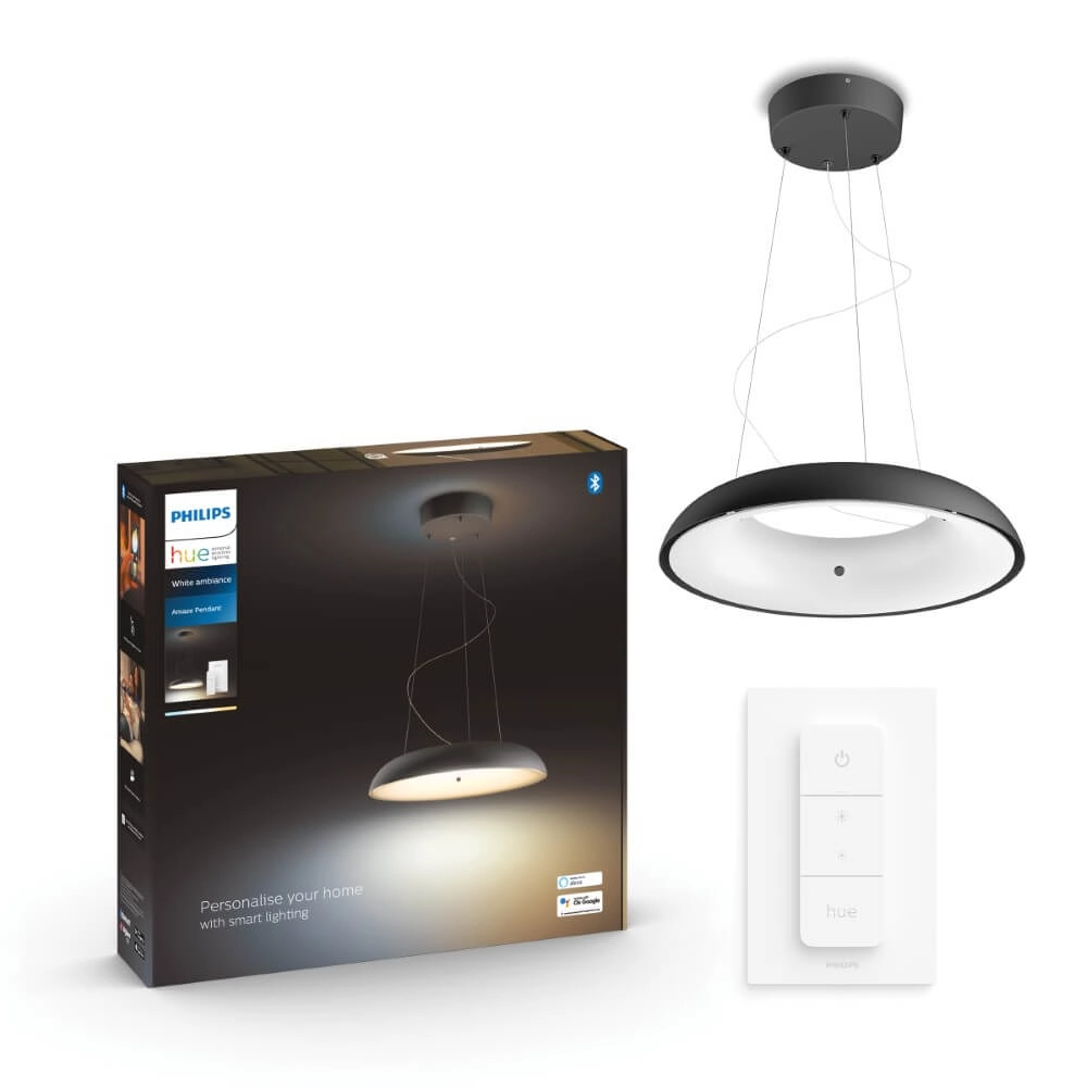 Hanglamp Hue Amaze - White Ambiance Ø 43,4cm zwart Philips 8719514341074