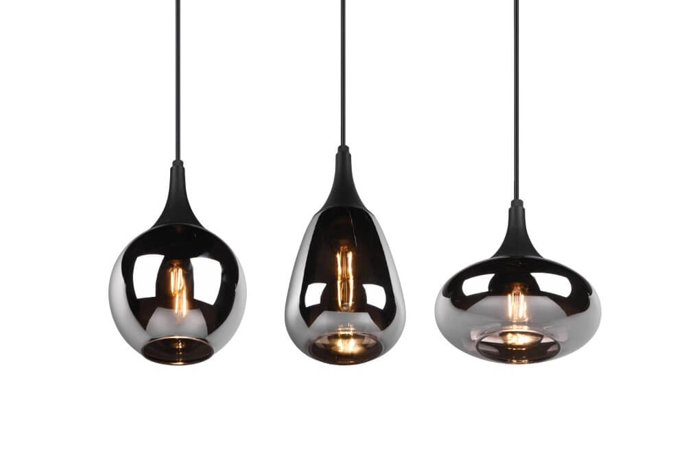 3-lichts hanglamp Lumina met smoke glas Trio 4017807542271