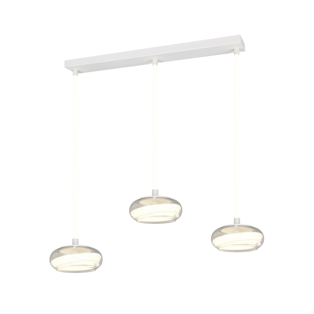 3-lichts design hanglamp Tarsia wit Trio 4017807683363