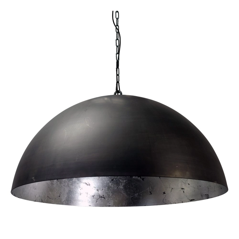 Gunmetal hanglamp Industria 80 met zinkgrijs