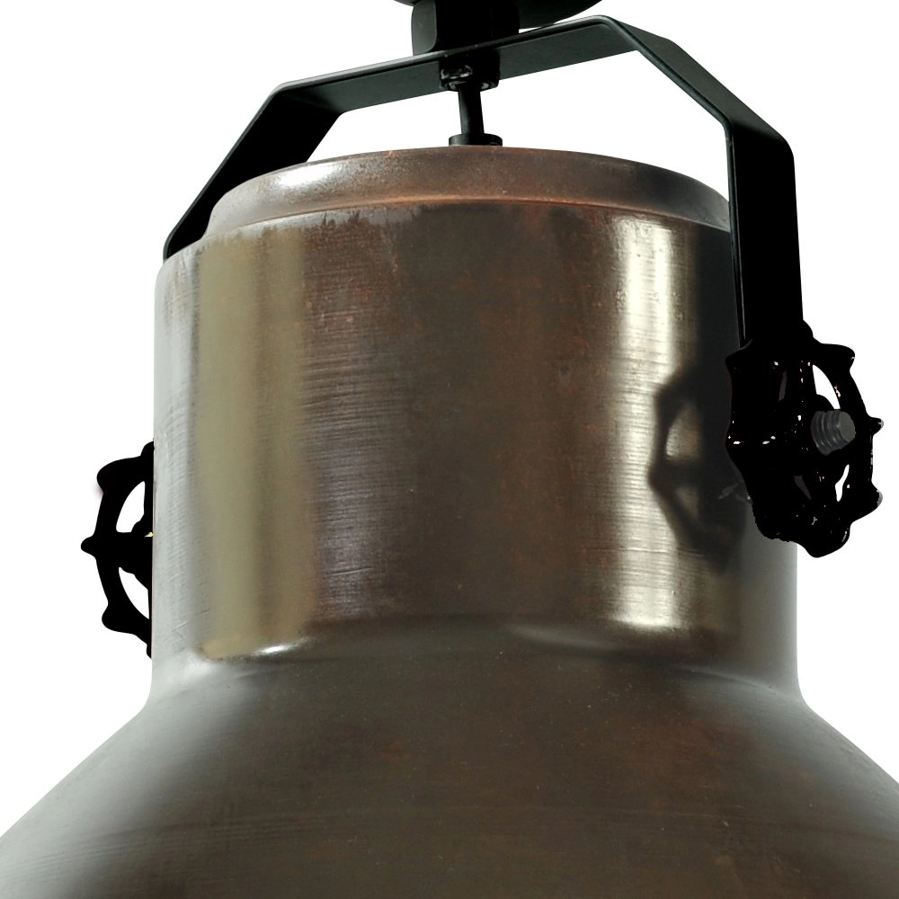 Landelijke industrie hanglamp Industria 44 Block koperbruin met zwart Masterlight 8718121232775