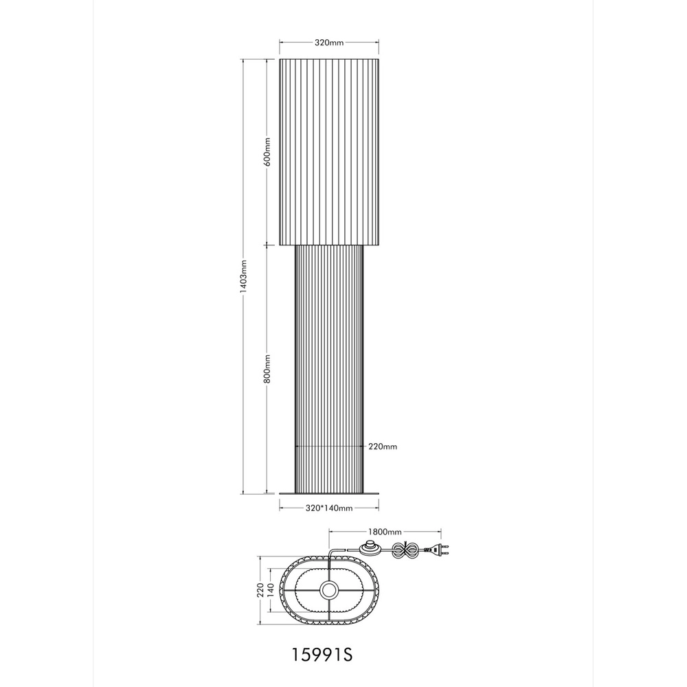 Unieke vloerlamp Jannie bruin Globo 9007371592906