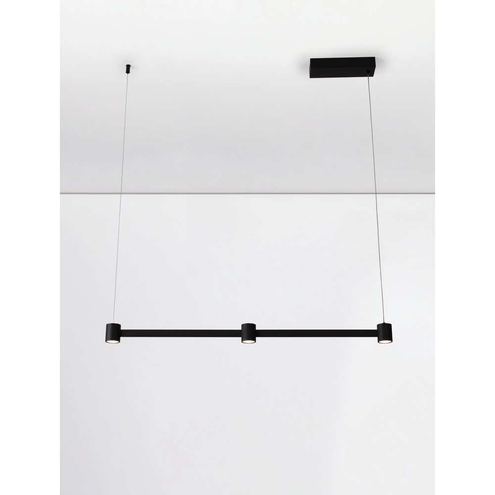 Design hanglamp Puize 3-lichts zwart Lyora 5212017448576