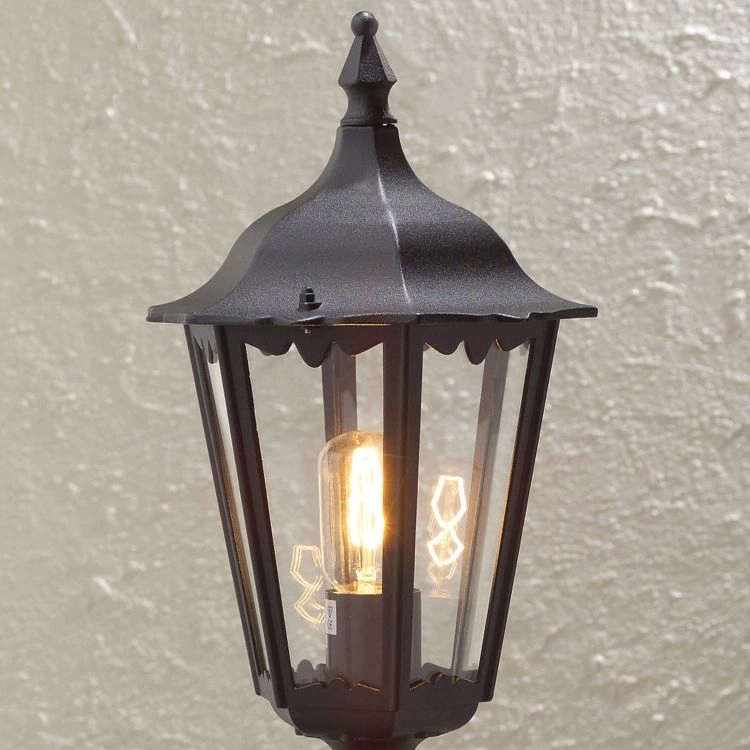 Klassieke sokkellamp Firenze zwart KonstSmide 7318307214758