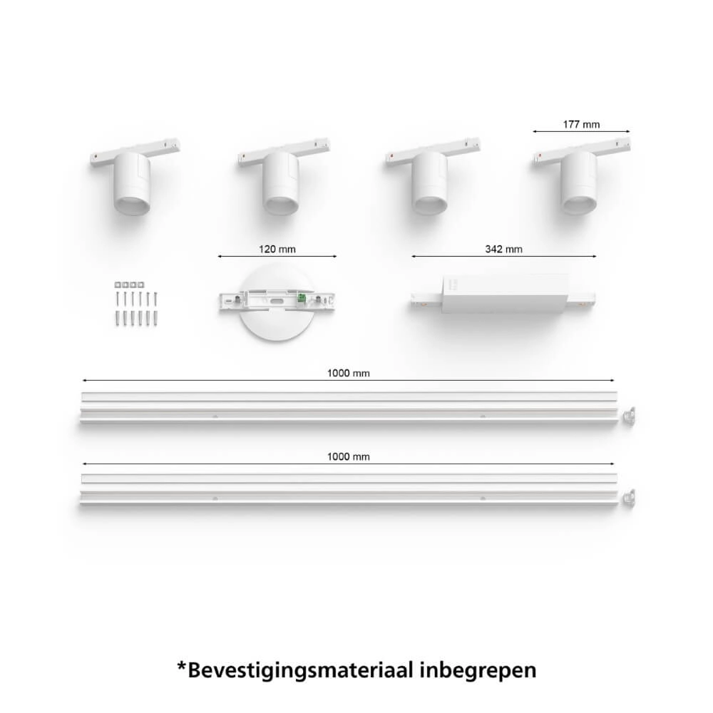 Hue Perifo - White and color set van 4 spots wit Philips 8719514407787
