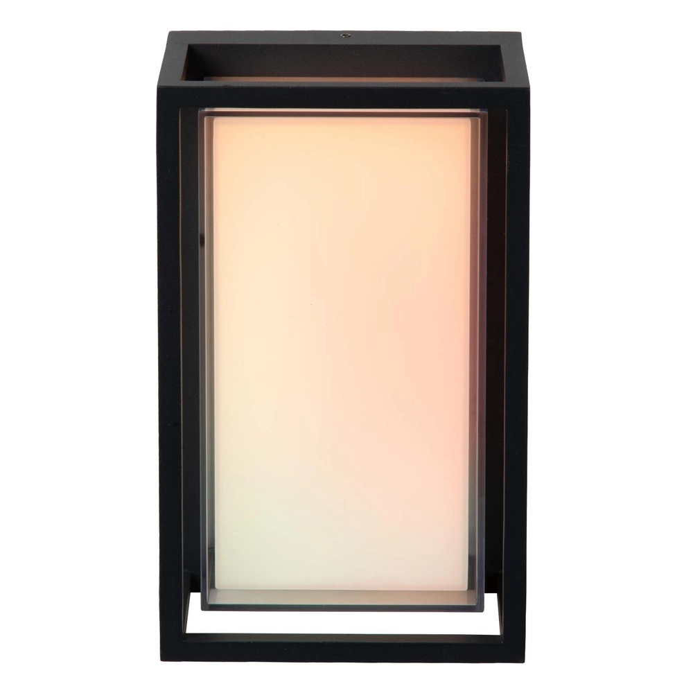 Zwarte wandlamp Quadra design Lucide 5411212690302