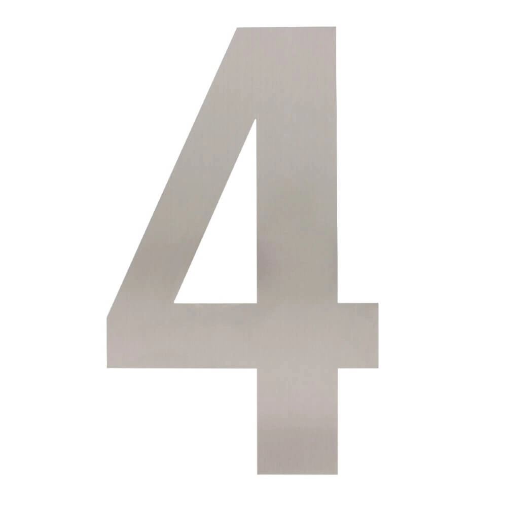Huisnummer 4 XXL Numbra 50cm RVS