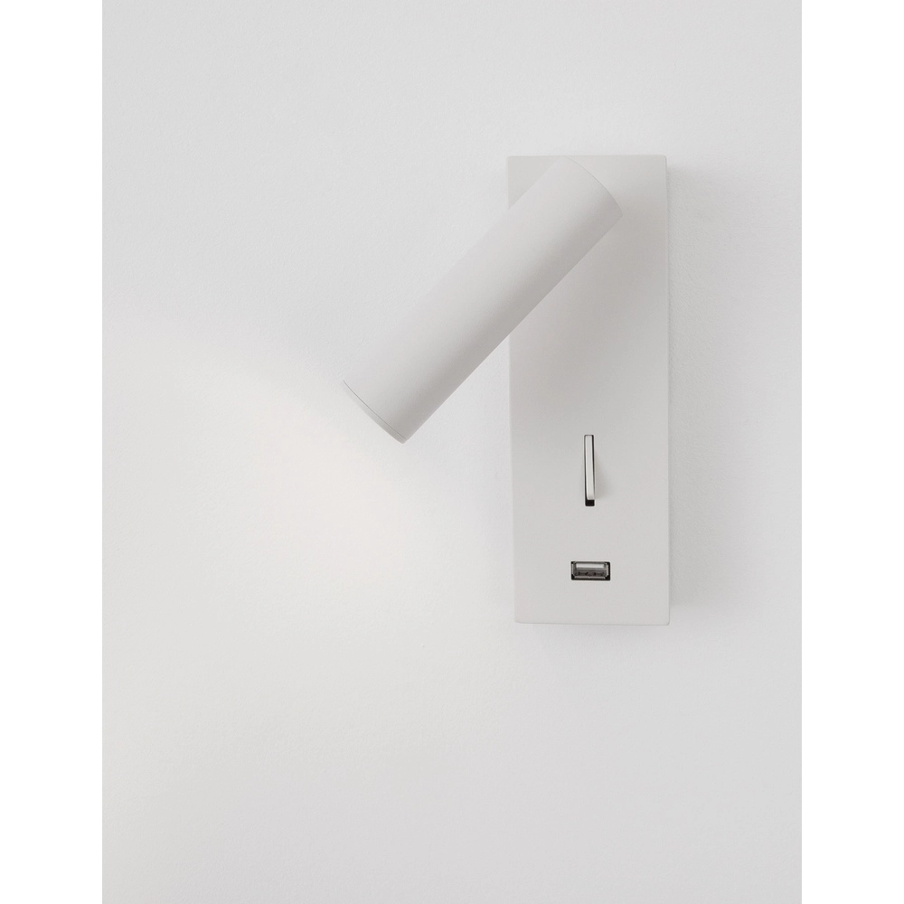 Bedlampje Fuse wit met usb Bedlampje Fuse wit met usb