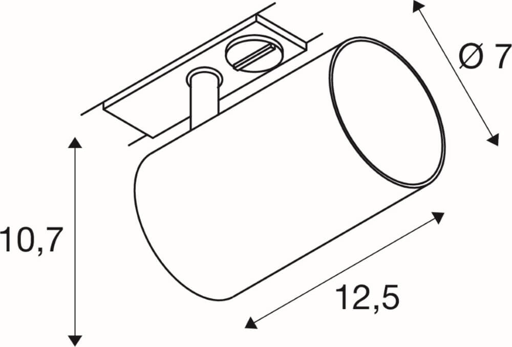 Railspot Asto Tube 1-fase - wit - 1x GU10 SLV 4024163265942