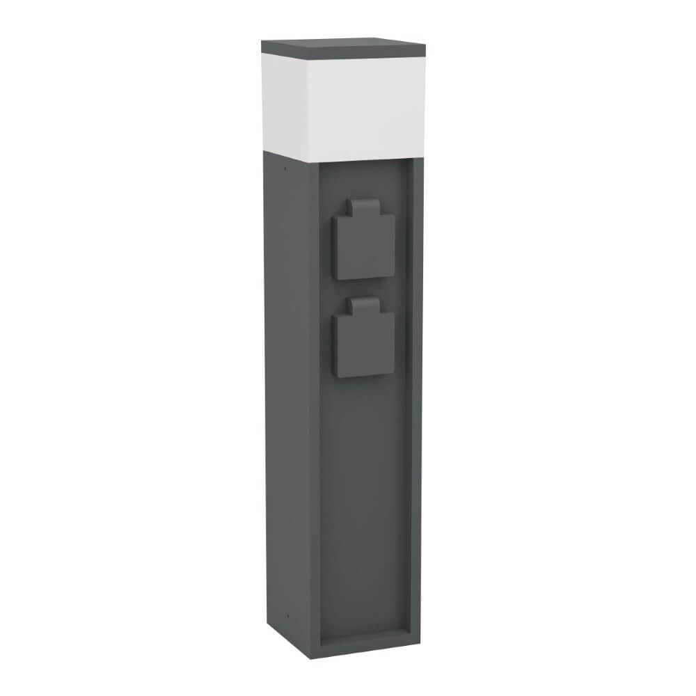 Stopcontact met lamp Park 5 antraciet