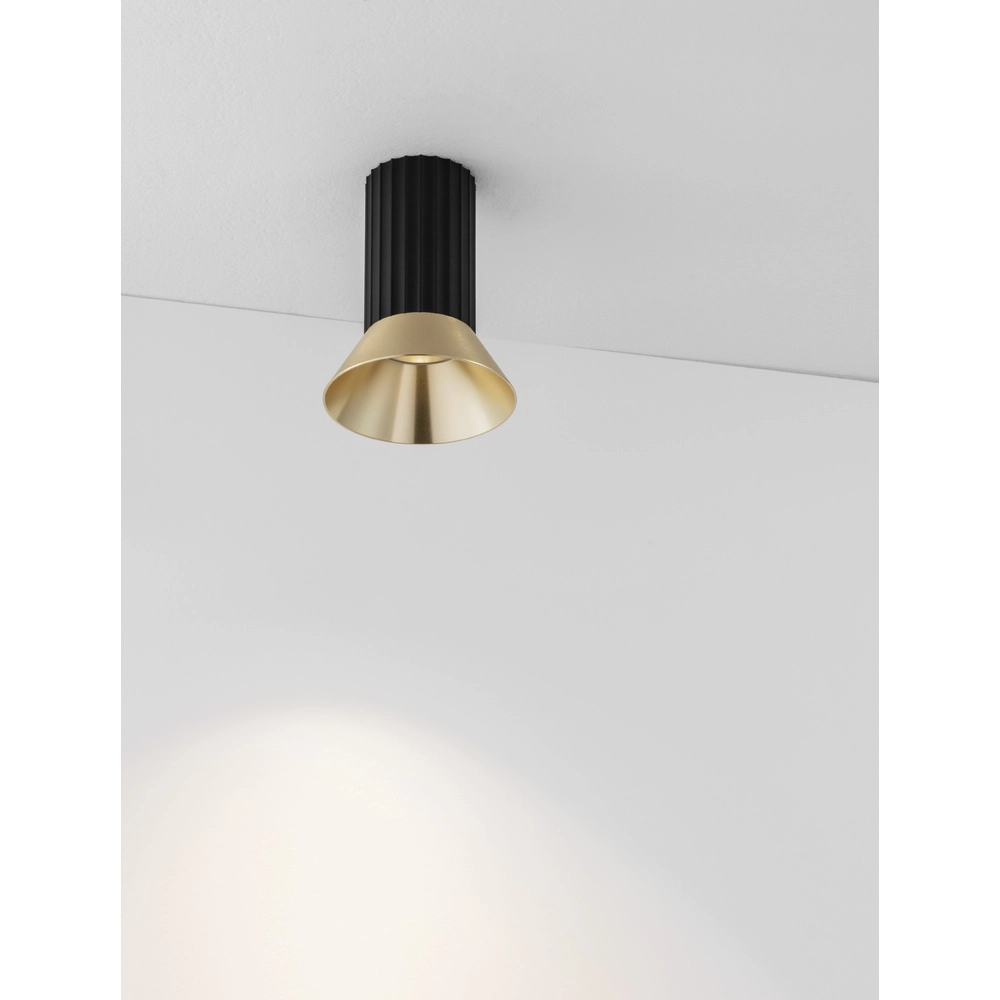 Plafondspot Luvia zwart met goud