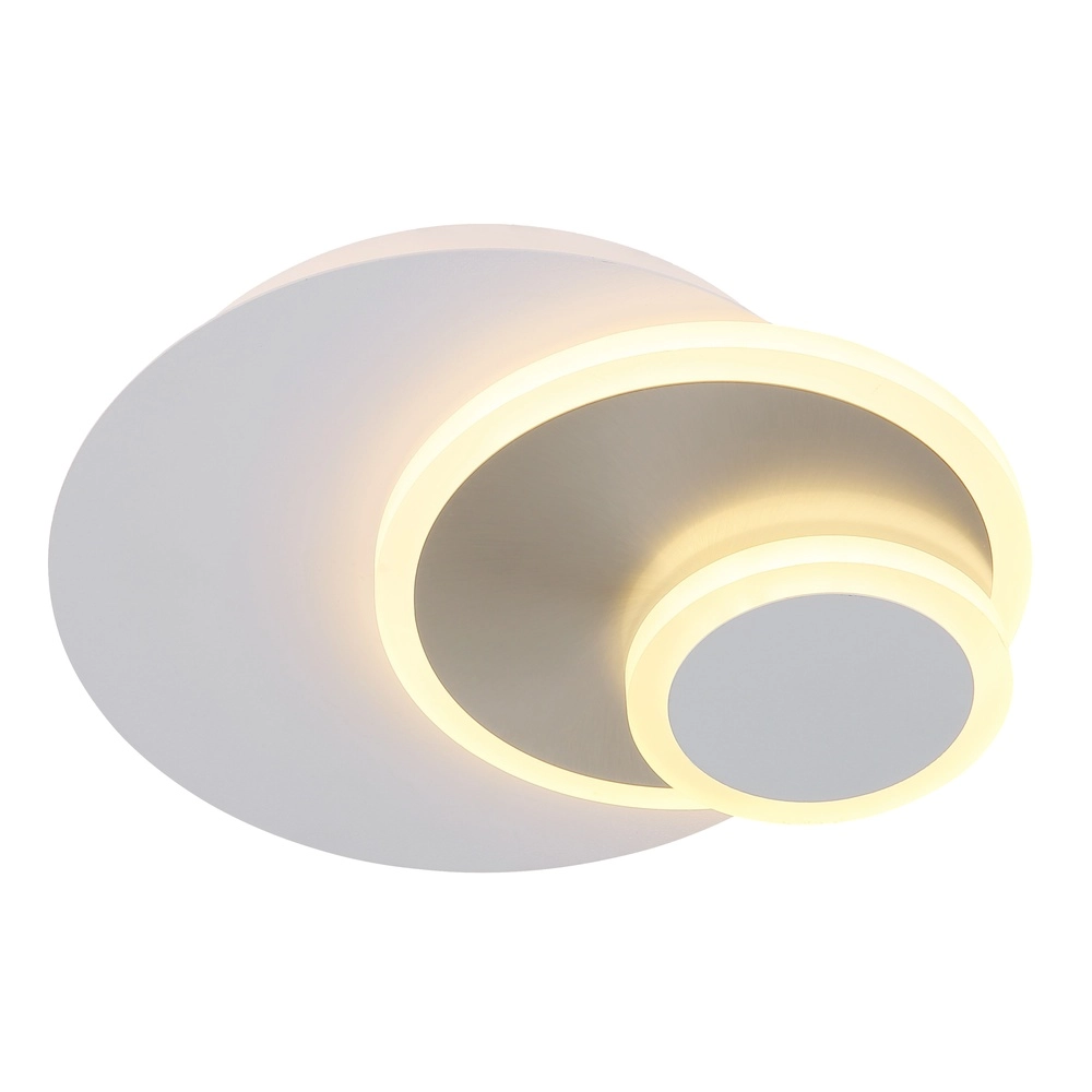Witte wandlamp Odonell met hout Globo 9007371569410