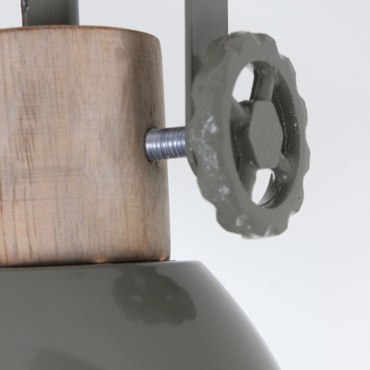 Opbouwspot Gearwood 2-lichts groen met houtbruin Steinhauer 8712746122732