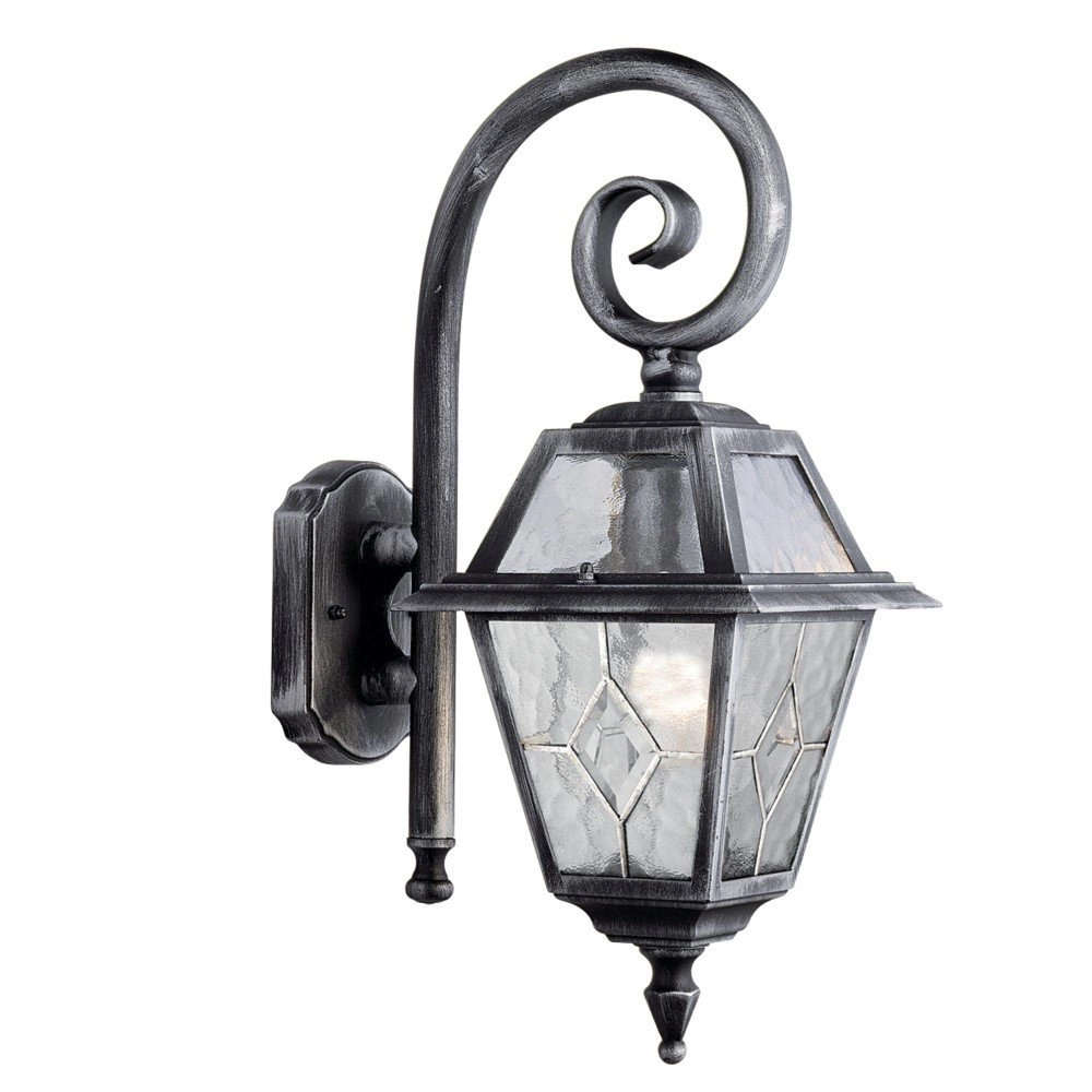 Klassieke muurlamp Genoa Curl zwart zilver Klassieke muurlamp Genoa Curl zwart zilver