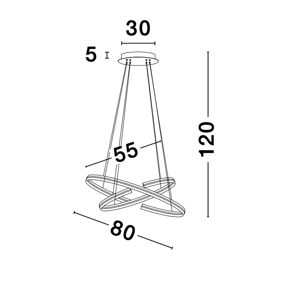 Zwarte hanglamp Torrente ovaal Lyora 5212017419613