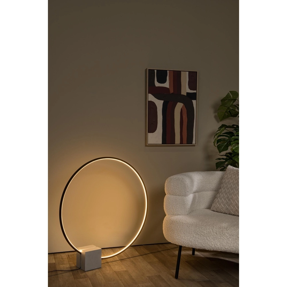 Zwarte tafellamp Cirkelis rond Ø 83cm Lucide 5411212051684