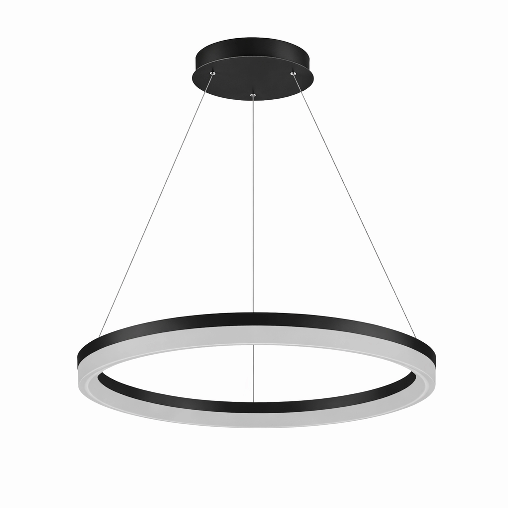 Strakke hanglamp Ara Ø 60cm zwart Lyora 5053423308050