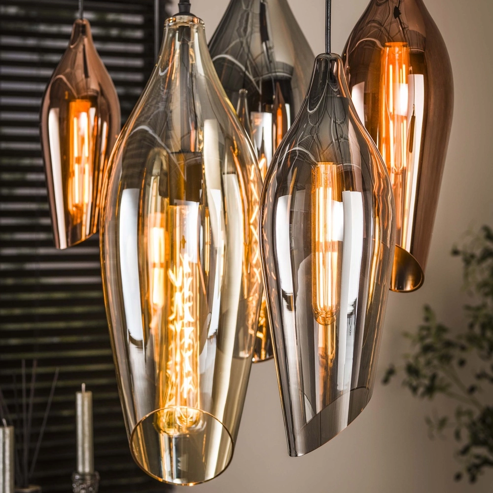 Glazen hanglamp Cocoon 7x gekleurd glas Lyora 8716803511903