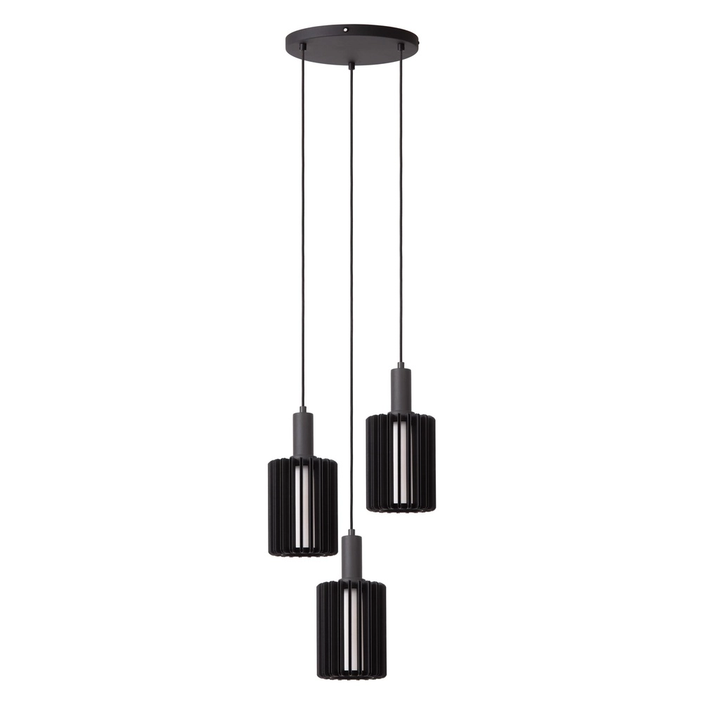 3-lichts hanglamp Lambres zwart