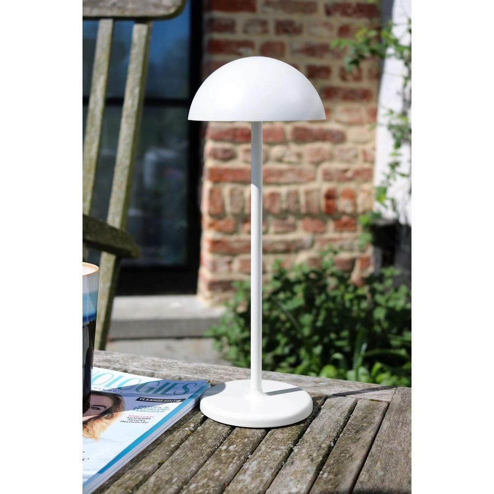 Oplaadbare tafellamp Joy IP54 wit Lucide 5411212151957