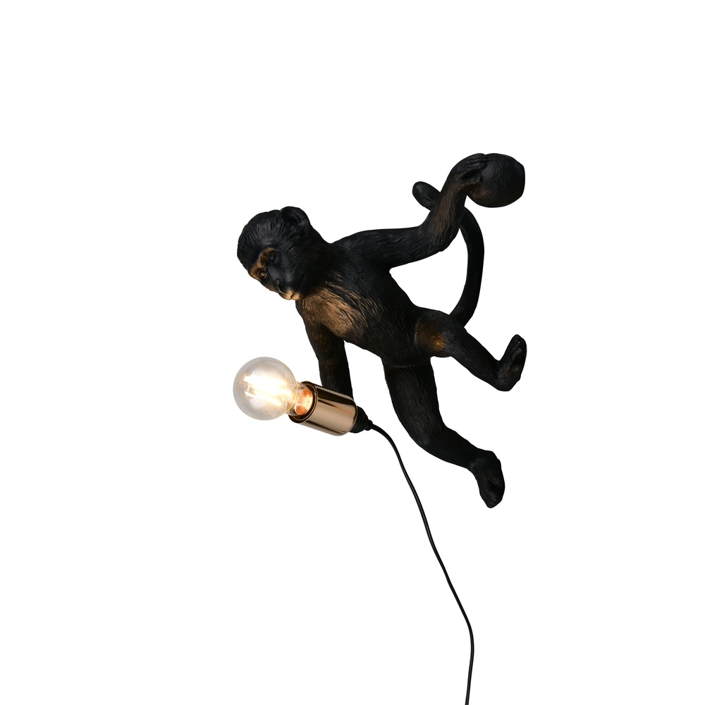 Wandlamp Louy aapje zwart