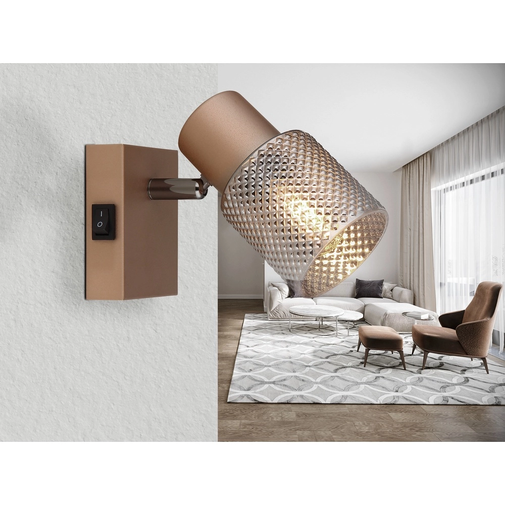 Wandlamp Satella koffie bruin Globo 9007371471560