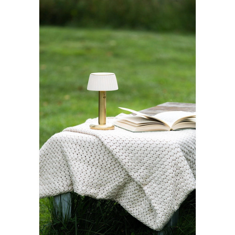 Gouden tafellamp Grasse oplaadbaar KonstSmide 7318300030416