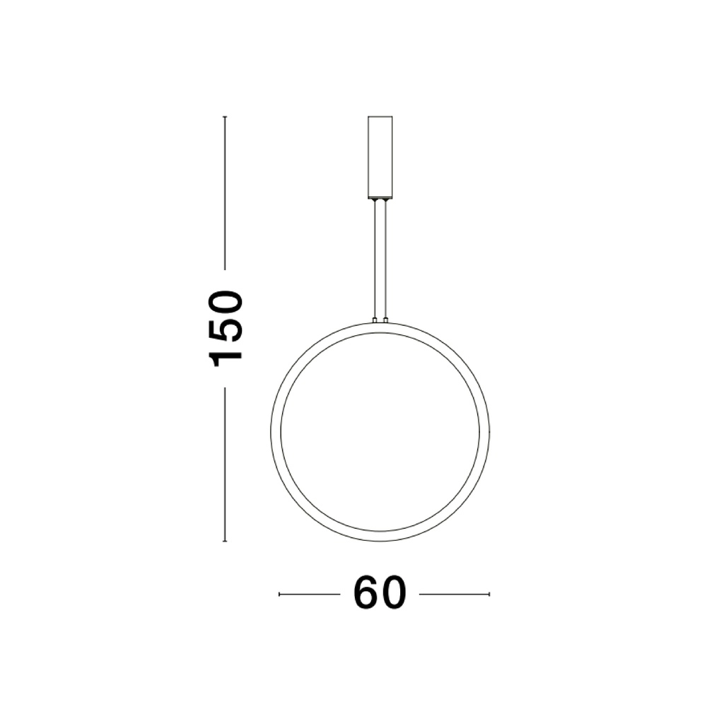 Ronde hanglamp Change Ø 60cm zwart Lyora 5212017437297