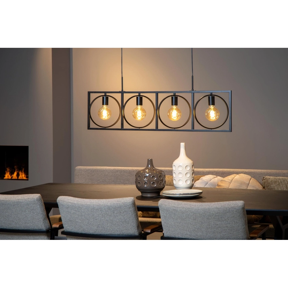 Unieke hanglamp Suus zwart 4-lichts Lucide 5411212010872