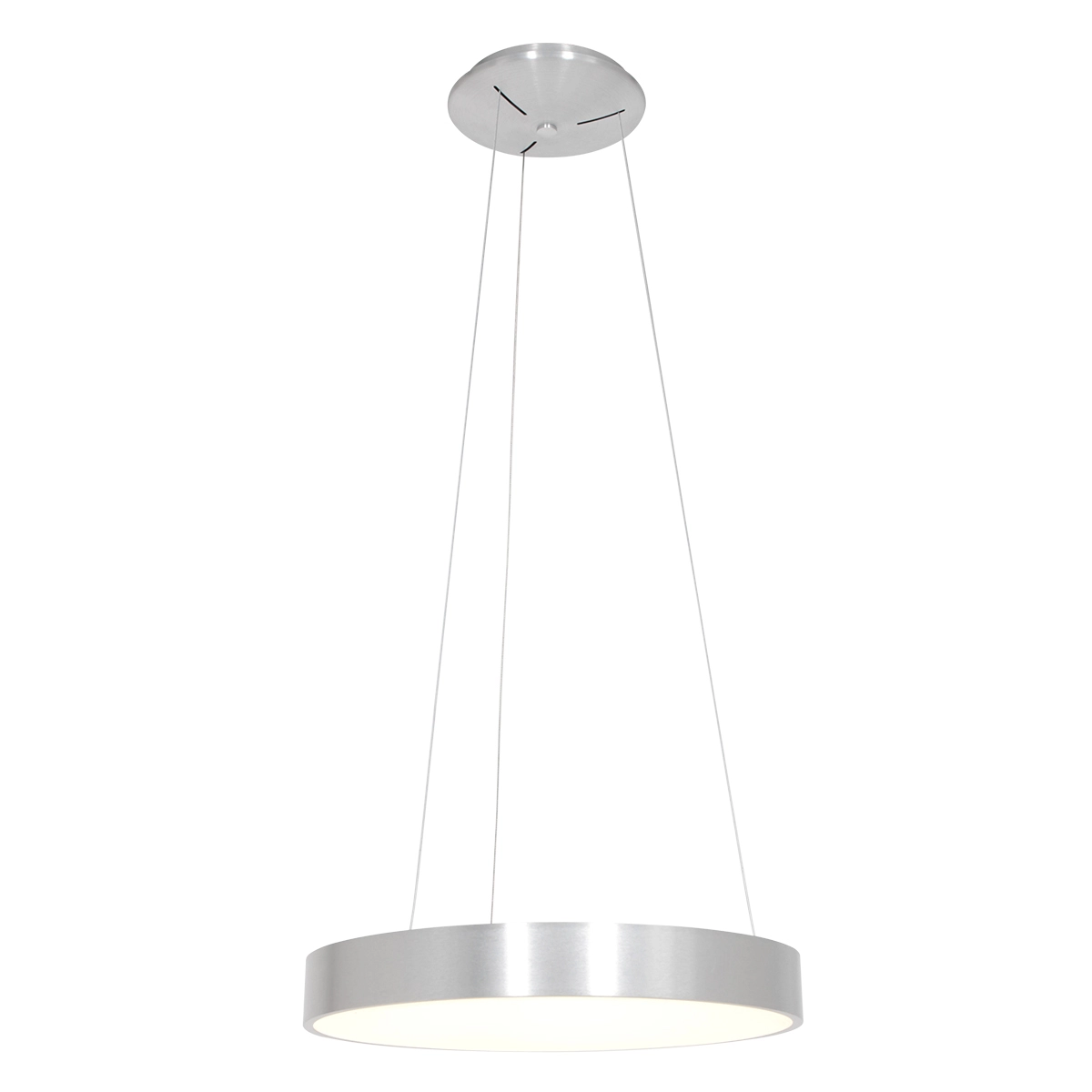 Led hanglamp Ringlede Ø 48cm metaalgrijs Led hanglamp Ringlede Ø 48cm metaalgrijs