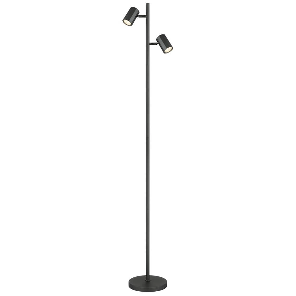 Grijze vloerlamp James dubbel Grijze vloerlamp James dubbel