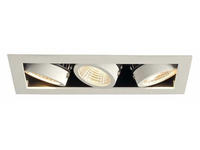 Inbouwarmatuur Kadux Recessed 3-lichts spot wit