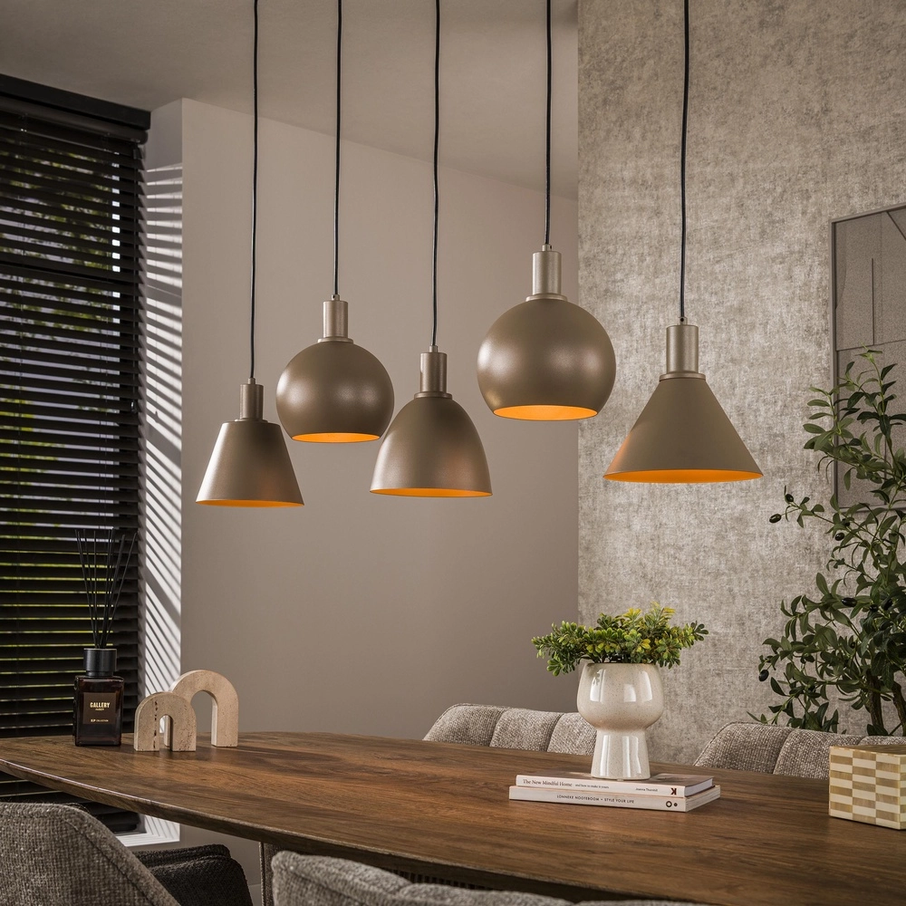 Zand hanglamp Metallo eettafel - 5x E27