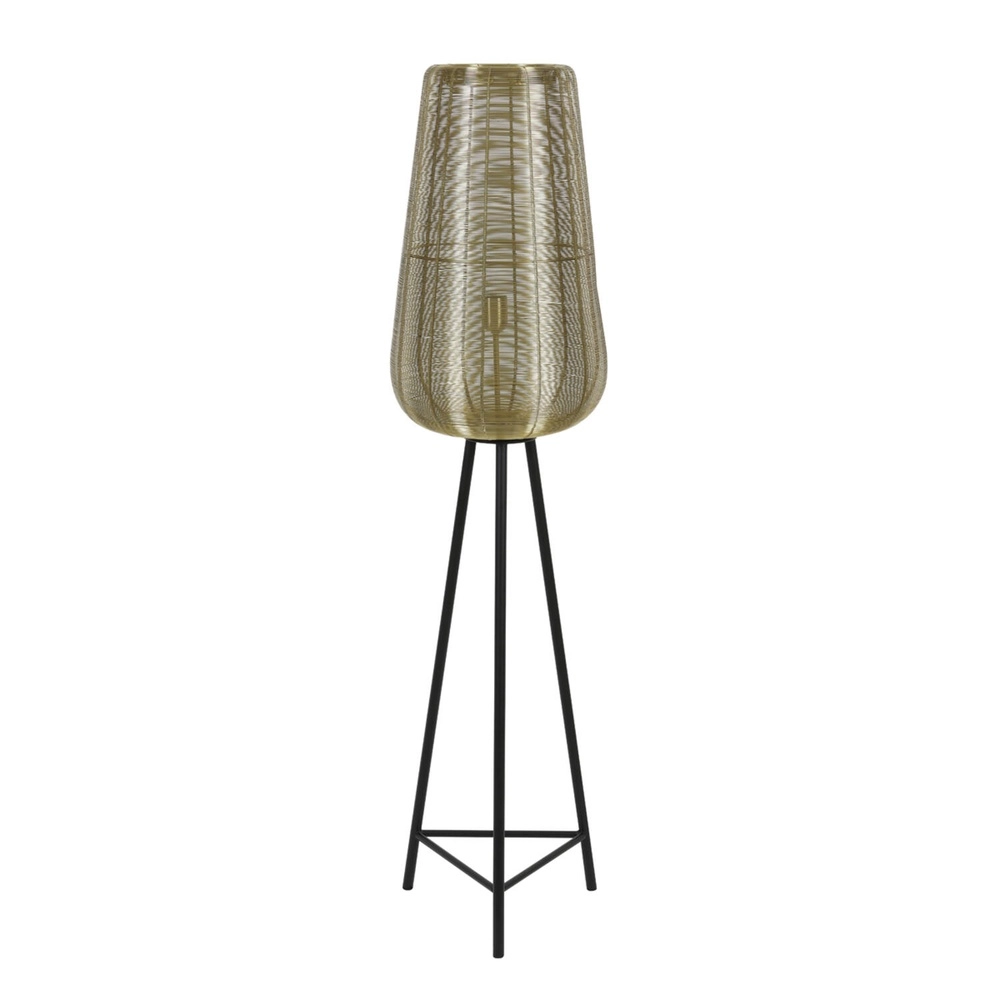 Tripod vloerlamp Adeta goud 147cm