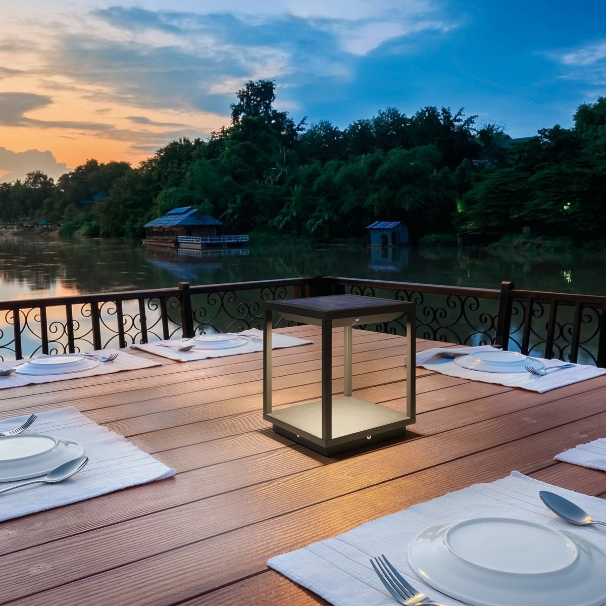 Solar terraslamp Finmotion Vitrine 25cm antraciet Franssen 8435258618752