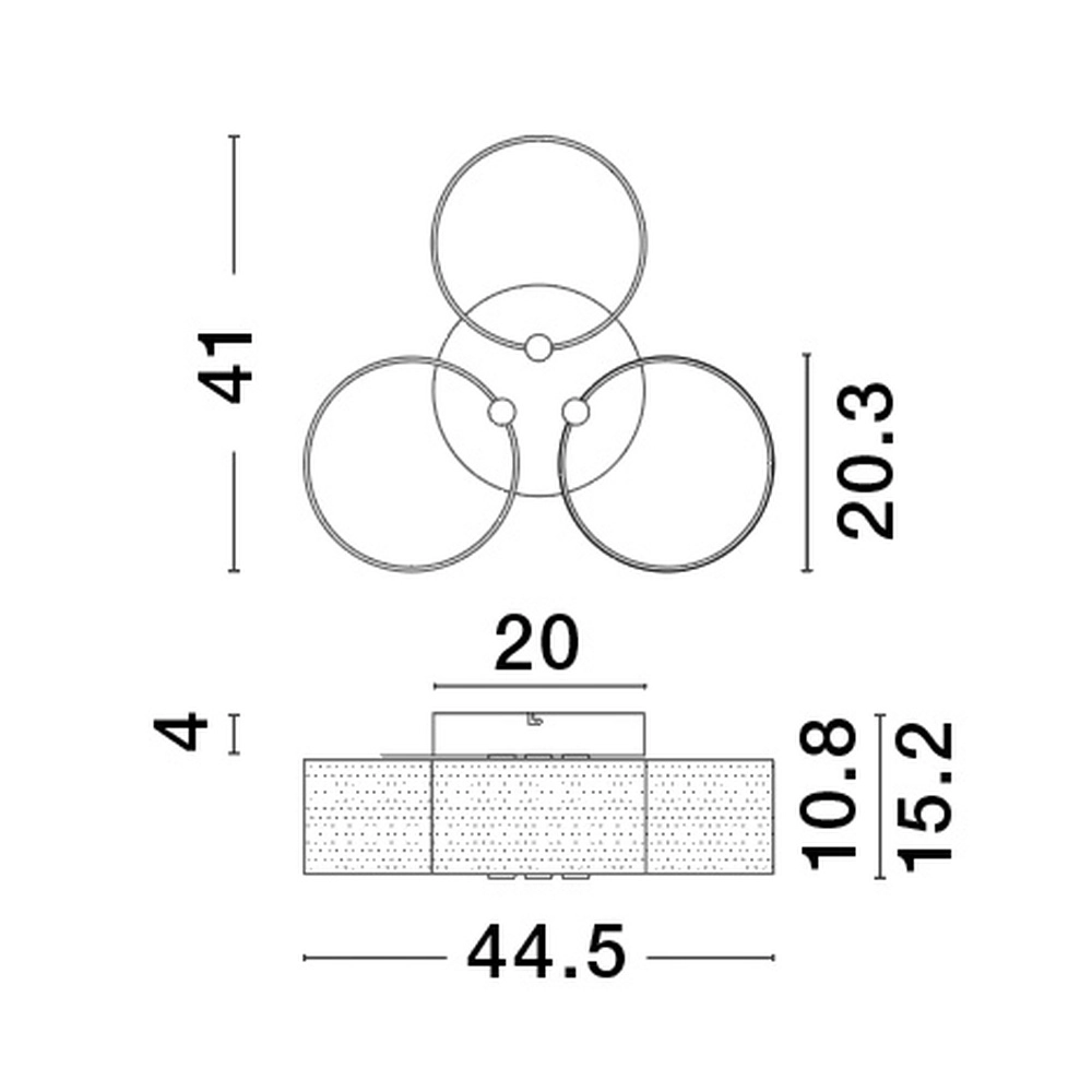 Design ceiling lamp Gatlin gold Ø 44cm Lyora 5212017433497