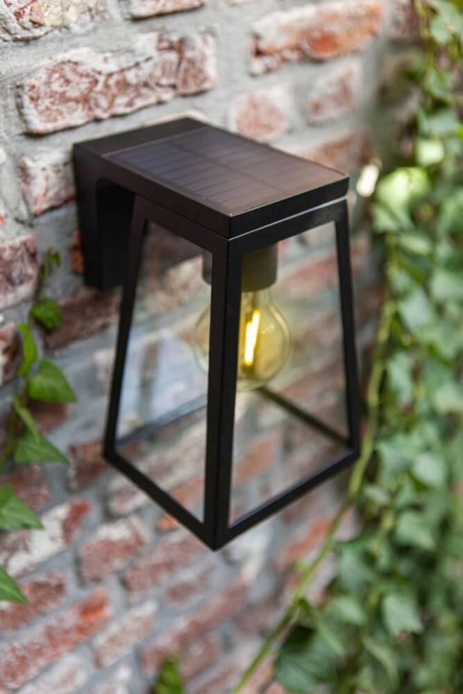 Design wandlamp Fia solar zwart Lutec 6939412014999
