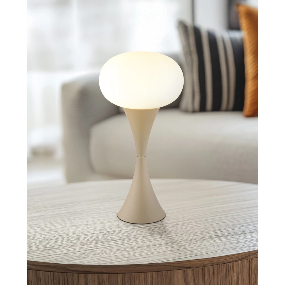 Moderne tafellamp Lula zand bruin Globo 9007371509201