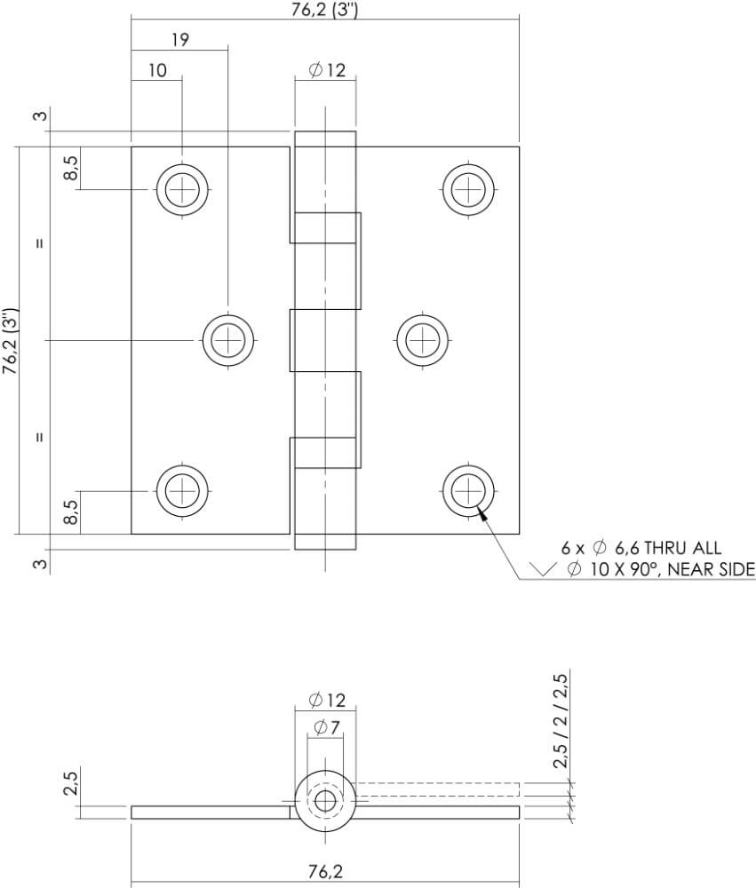 Kogellagerscharnier Rotura recht RVS tot 50kg Intersteel 8714186039939