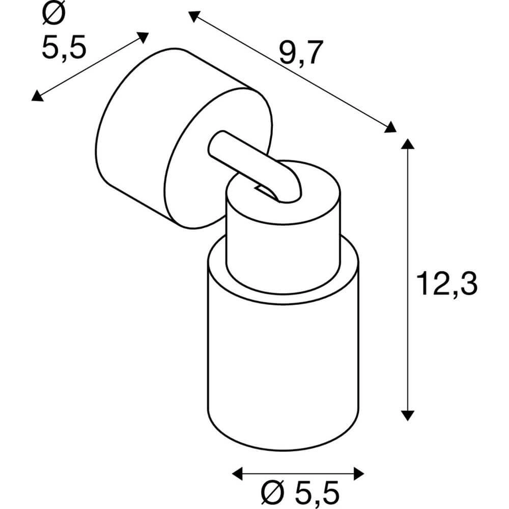 Opbouwspot Puri 2.0 Tube zwart enkel SLV 4024163294423