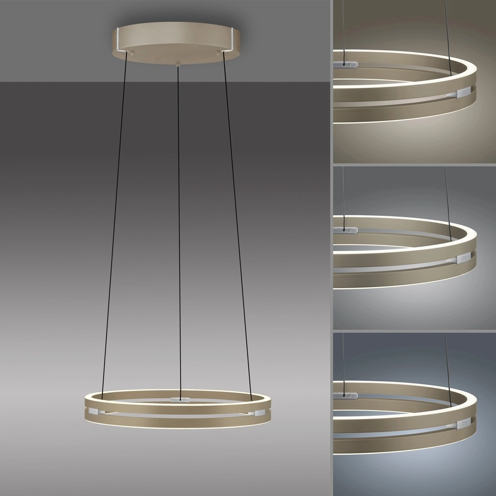 Kantoor hanglamp Pure E-Loop bronce - Ø 50cm Paul Neuhaus 4012248398357