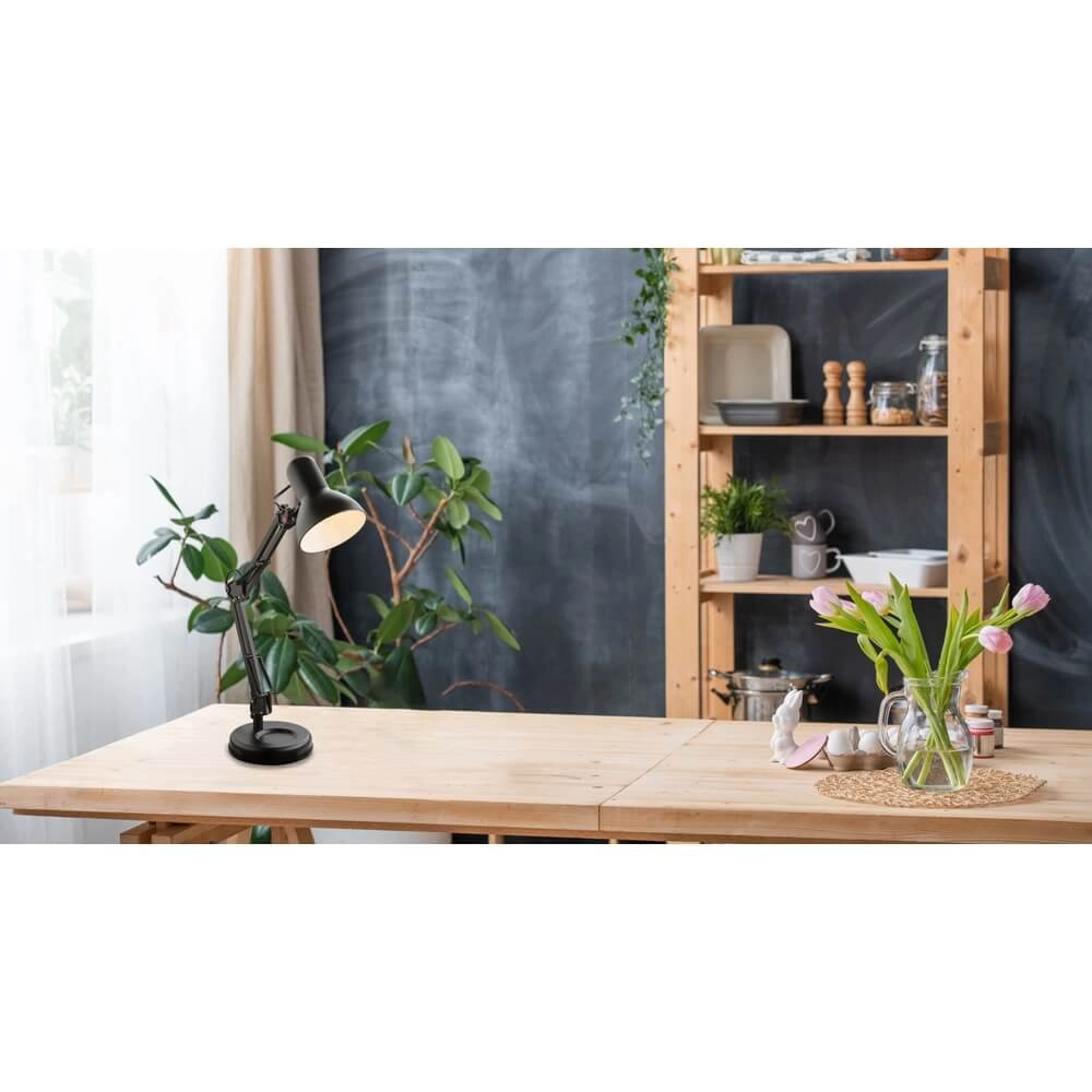 Nostalgische bureaulamp Famous zwart Globo 9007371162147