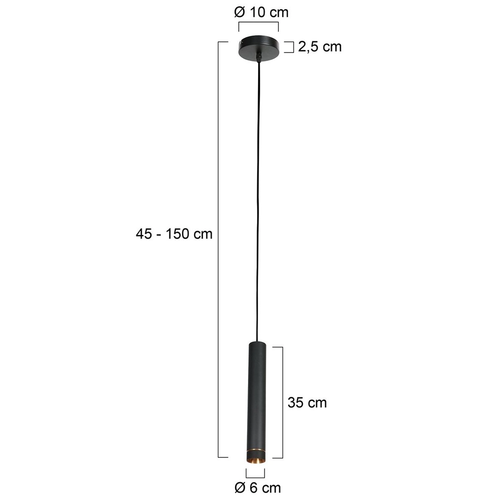Strakke hanglamp DownLume Ø 6cm Steinhauer 8712746178241