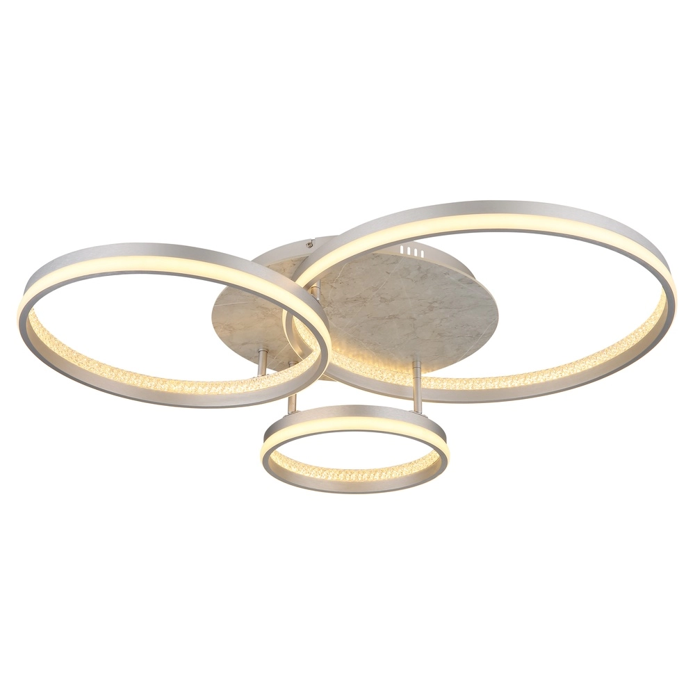 Plafondlamp Mary zilvergrijs 3-lichts Globo 9007371519859
