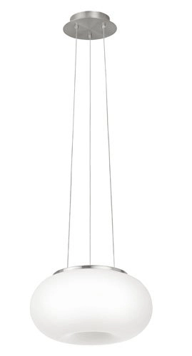 Design Hanglamp Optica 28cm nikkel met wit Eglo 9002759868130