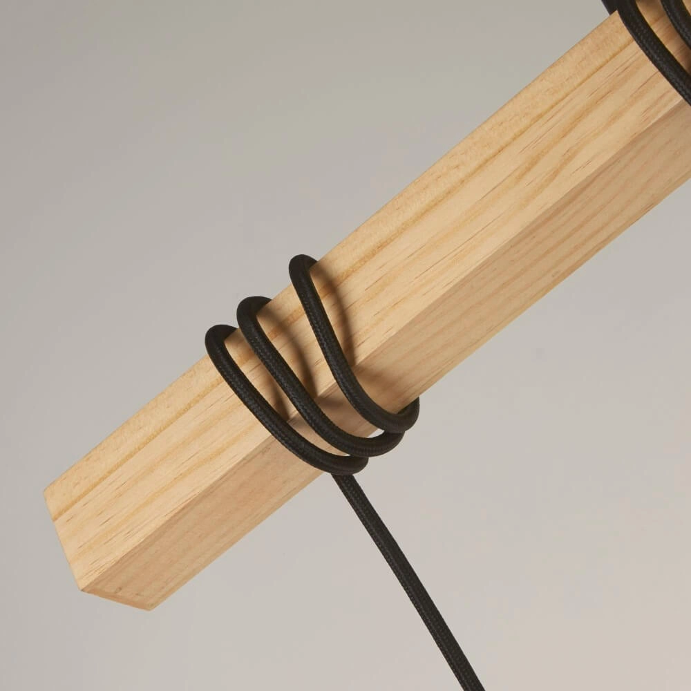 6-lichts hanglamp Woody met hout Searchlight 5053423206417