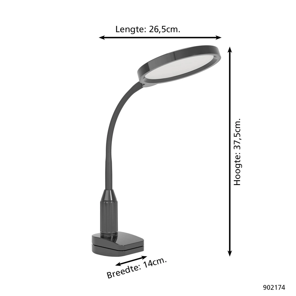 Klemlamp Lauro zwart Eglo 9008606357543