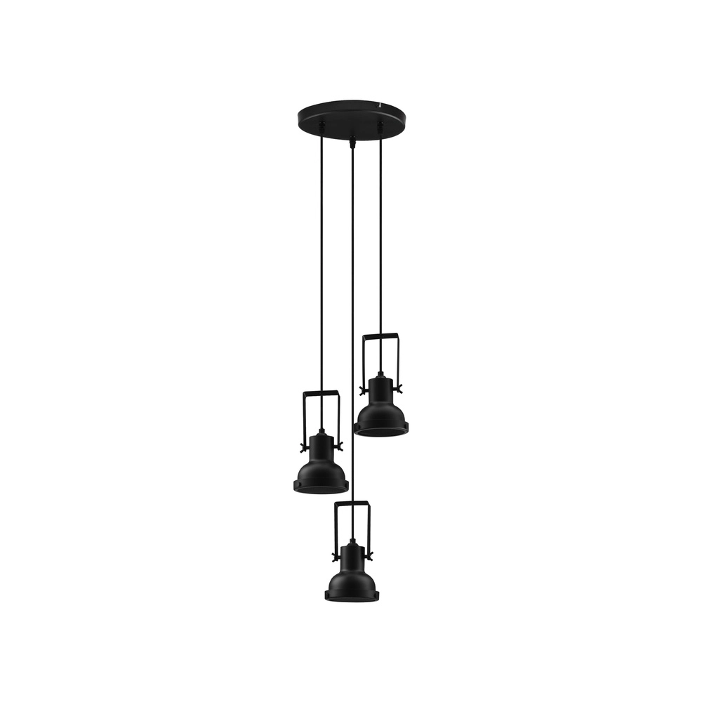 Hanglamp Ruvi 3-lichts zwart Lyora 5212017446336